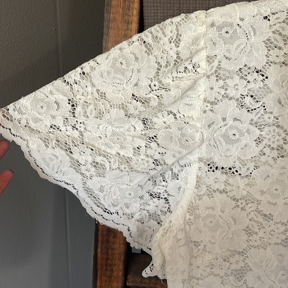 Lace Peplum Top - Picture 4 of 4